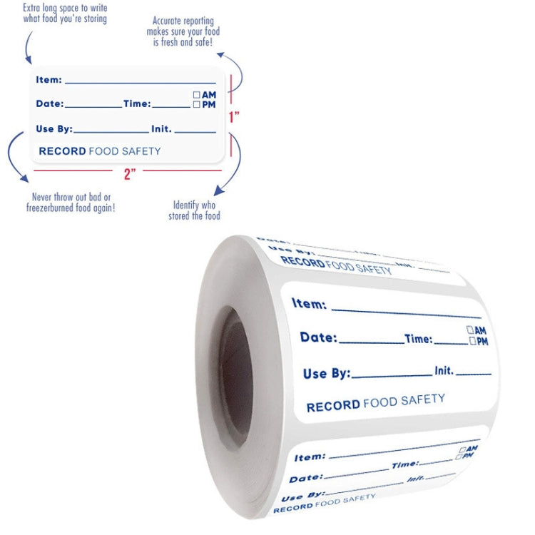 Food Date Sticker Label, Size: 7.5 x 2.5cm - Printer Paper & Stickers by PMC TechLife | Online Shopping South Africa | PMC TechLife