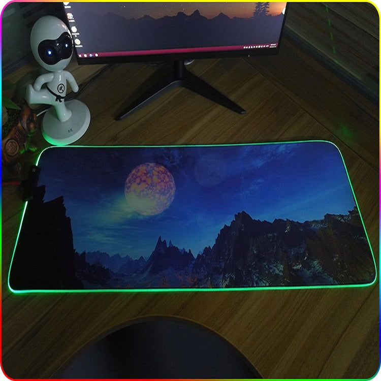 250x350x3mm F-01 Rubber Thermal Transfer RGB Luminous Non-Slip Mouse Pad(Colorful Lion) - Mouse Pads by PMC Jewellery | Online Shopping South Africa | PMC Jewellery | Buy Now Pay Later Mobicred