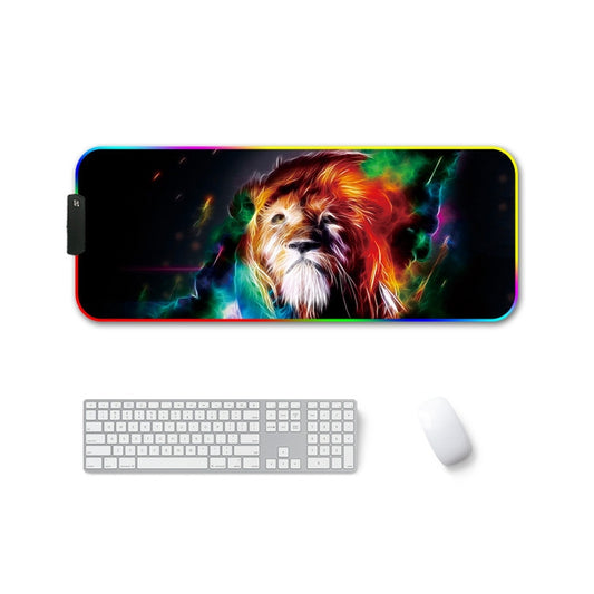 260x390x3mm F-01 Rubber Thermal Transfer RGB Luminous Non-Slip Mouse Pad(Colorful Lion) - Mouse Pads by PMC Jewellery | Online Shopping South Africa | PMC Jewellery | Buy Now Pay Later Mobicred