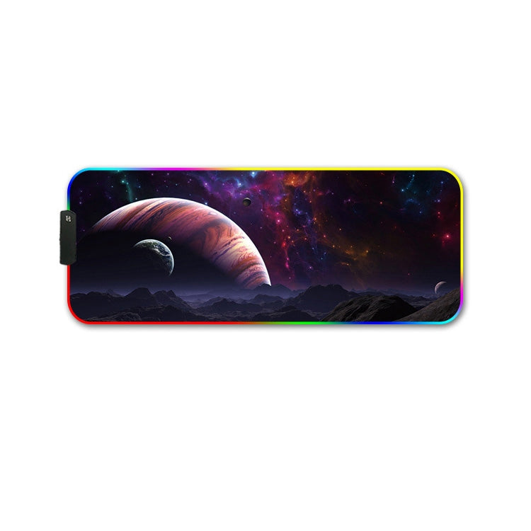 260x390x4mm F-01 Rubber Thermal Transfer RGB Luminous Non-Slip Mouse Pad(Vast Starry Sky) - Mouse Pads by PMC Jewellery | Online Shopping South Africa | PMC Jewellery | Buy Now Pay Later Mobicred