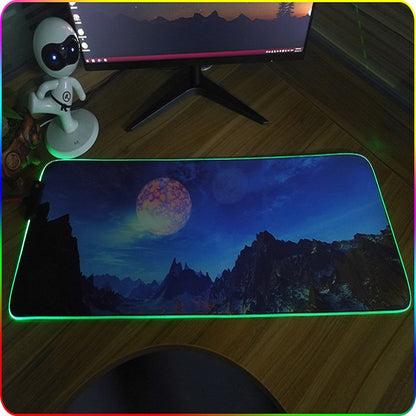 300x350x3mm F-01 Rubber Thermal Transfer RGB Luminous Non-Slip Mouse Pad(Colorful Lion) - Mouse Pads by PMC Jewellery | Online Shopping South Africa | PMC Jewellery | Buy Now Pay Later Mobicred