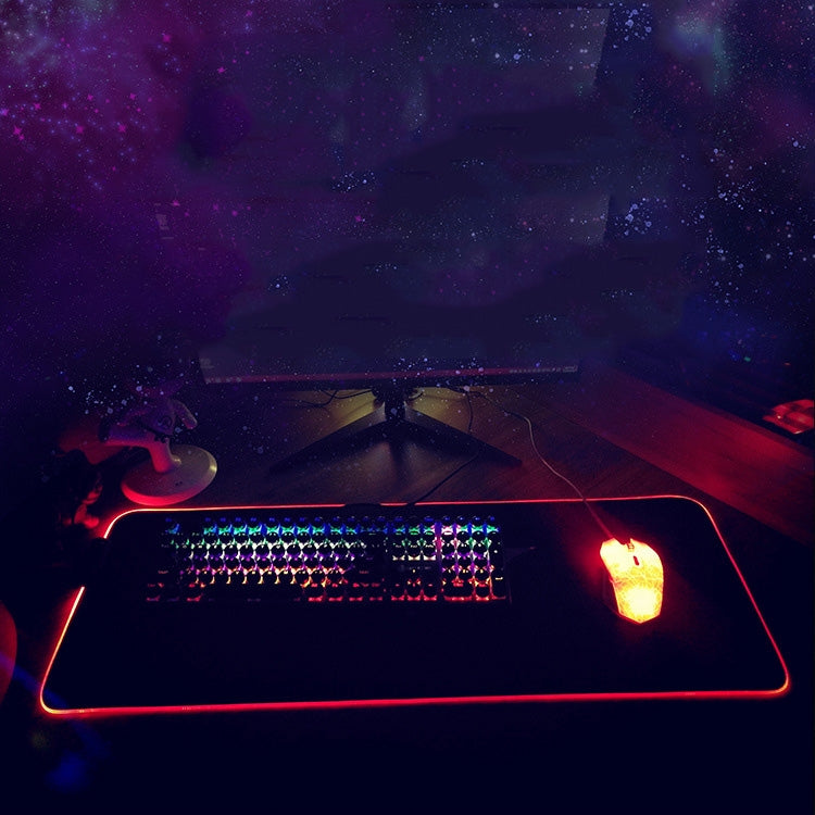 300x350x4mm F-01 Rubber Thermal Transfer RGB Luminous Non-Slip Mouse Pad(Vast Starry Sky) - Mouse Pads by PMC Jewellery | Online Shopping South Africa | PMC Jewellery | Buy Now Pay Later Mobicred