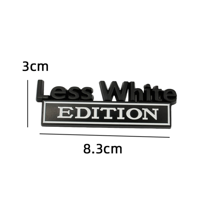 2 PCS Car Metal Leaf Board Label Less White Edition Modified Body Labeling(Black Red) - Decorative Sticker by PMC TechLife | Online Shopping South Africa | PMC TechLife | Buy Now Pay Later Mobicred