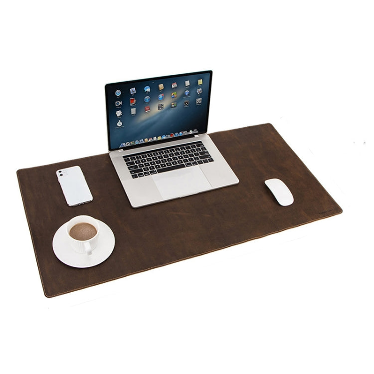 CF9011  Desk Pad Retro Crazy Horse Leather Notebook Computer Mouse Pad Oversized Anti-Slip Desktop Computer Desk Leather Pad(Brown) - Mouse Pads by PMC Jewellery | Online Shopping South Africa | PMC Jewellery | Buy Now Pay Later Mobicred