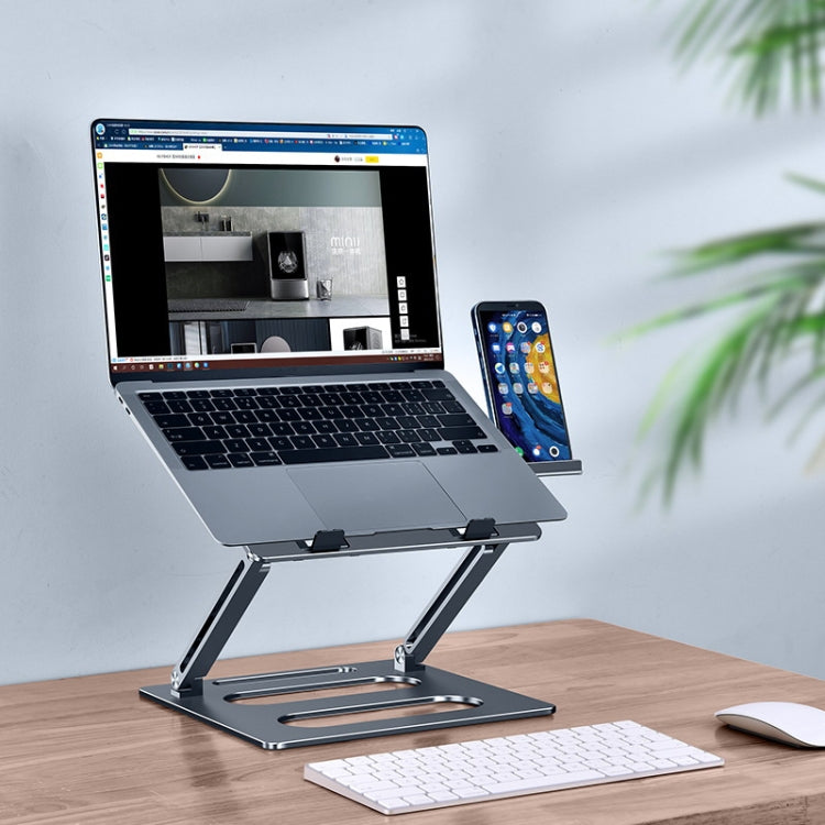 Oatsbasf Z08 Metal Notebook Support Adjustable Desktop Increase Notebook Stand(Gray) - free shipping - PMC Jewellery - Order now!