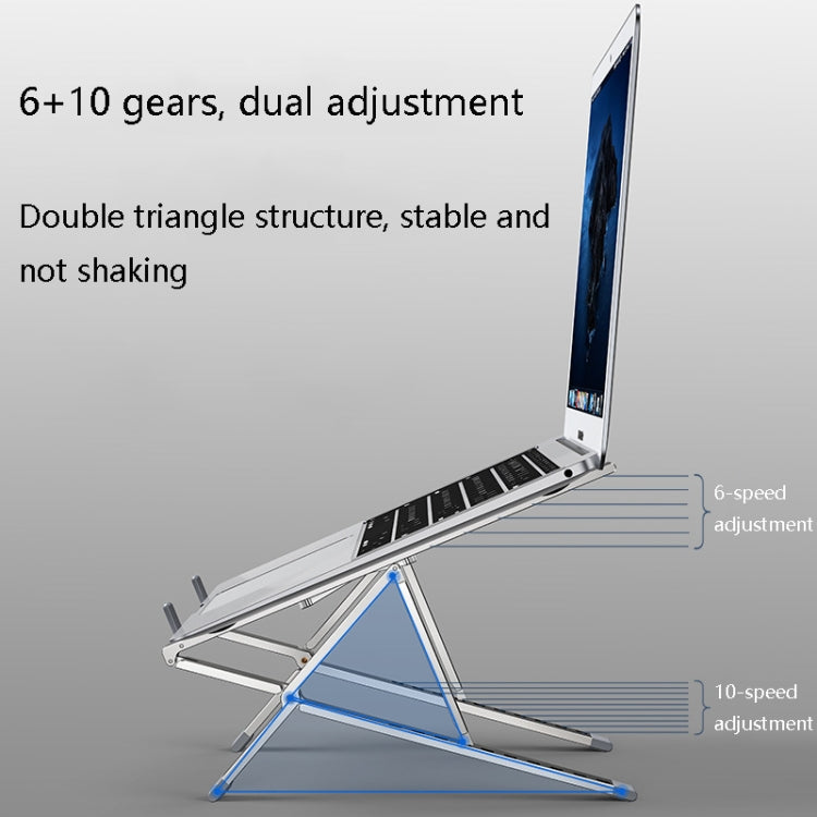 Oatsbasf Z02 Laptop Increasing Cooling Bracket Aluminum Alloy Desktop Adjustable Bracket(Silver) - free shipping - PMC Jewellery - Order now!