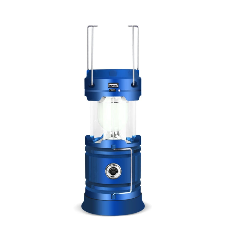 5803 Solar Camping Lamp Outdoor LED Emergency Portable Light Support USB Output(Blue) - Camping Lighting by PMC TechLife | Online Shopping South Africa | PMC TechLife | Buy Now Pay Later Mobicred