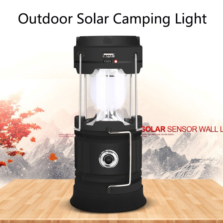 5803 Solar Camping Lamp Outdoor LED Emergency Portable Light Support USB Output(Blue) - Camping Lighting by PMC TechLife | Online Shopping South Africa | PMC TechLife | Buy Now Pay Later Mobicred