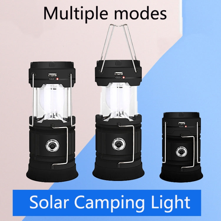 5803 Solar Camping Lamp Outdoor LED Emergency Portable Light Support USB Output(Blue) - Camping Lighting by PMC TechLife | Online Shopping South Africa | PMC TechLife | Buy Now Pay Later Mobicred