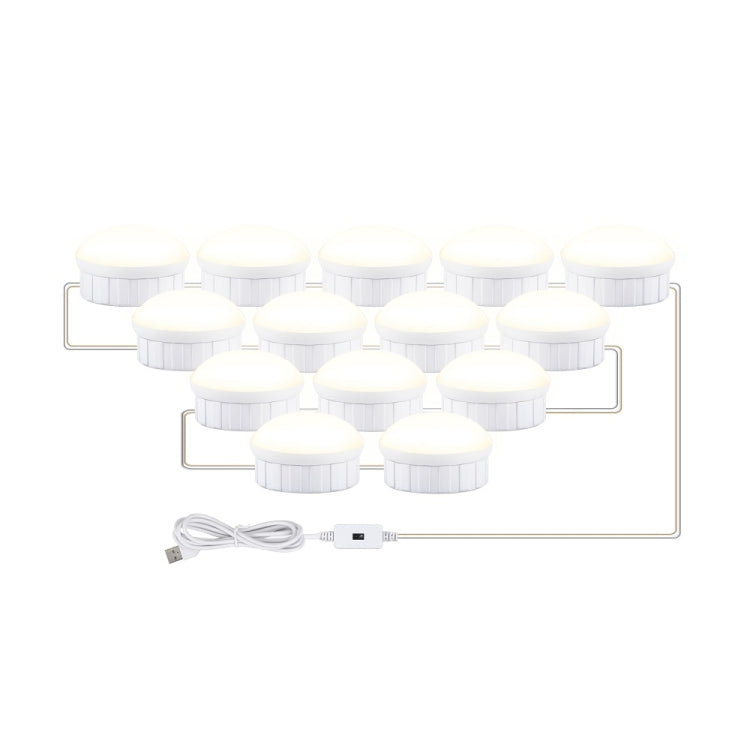 LED Makeup Mirror Light Beauty Fill Light Hand Sweep Sensor Mirror Front Light, Power source: 14 Bulbs(Natural White) - Sensor LED Lights by PMC TechLife | Online Shopping South Africa | PMC TechLife | Buy Now Pay Later Mobicred
