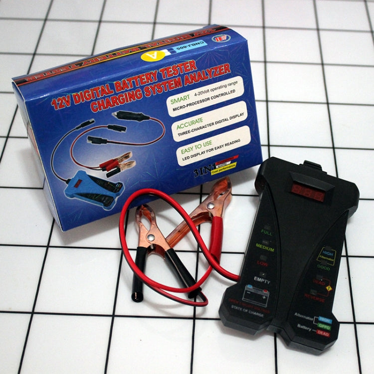 12V Three-In-One Battery Tester Digital Display Tester - Electronic Test by PMC TechLife | Online Shopping South Africa | PMC TechLife | Buy Now Pay Later Mobicred