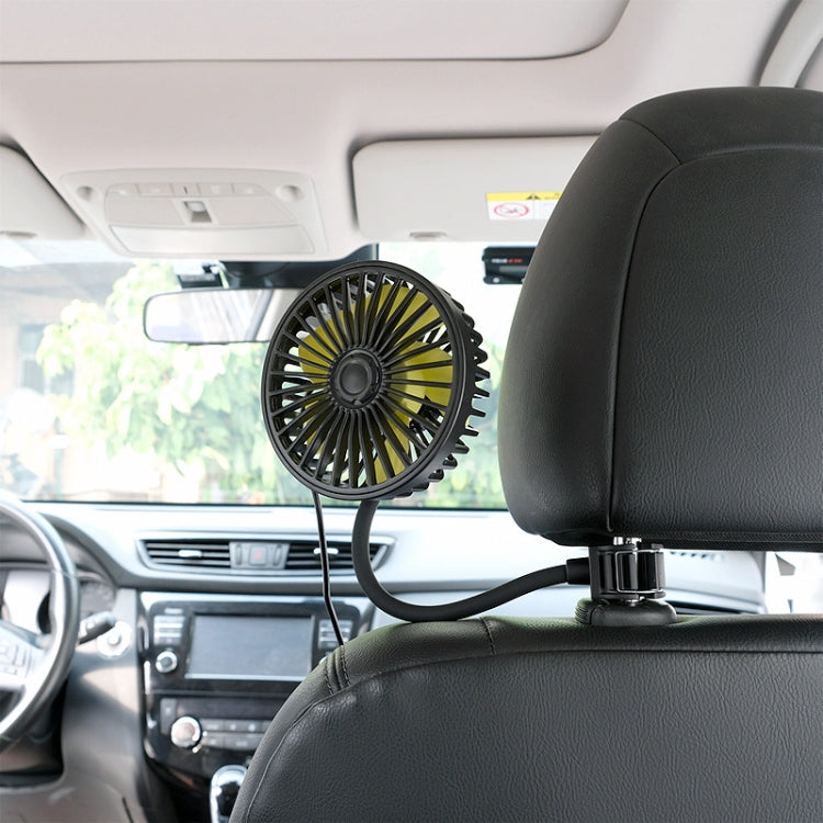 F408 Car Silicone Hose Fan Multi-Angle Adjustment USB Fan(Black) - Heating & Fans by PMC TechLife | Online Shopping South Africa | PMC TechLife | Buy Now Pay Later Mobicred