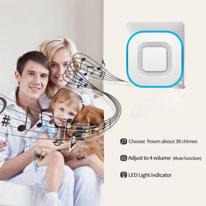 CACAZI V028F 1 For 3 Wireless Music Doorbell without Battery, Plug:US Plug(White) - Wireless Doorbell by CACAZI | Online Shopping South Africa | PMC Jewellery