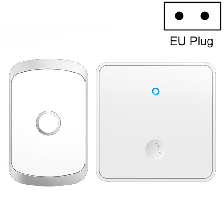 CACAZI FA50 1 For 1 Push-button Self-generating Wireless Doorbell, Plug:EU Plug(White) - Wireless Doorbell by CACAZI | Online Shopping South Africa | PMC Jewellery | Buy Now Pay Later Mobicred