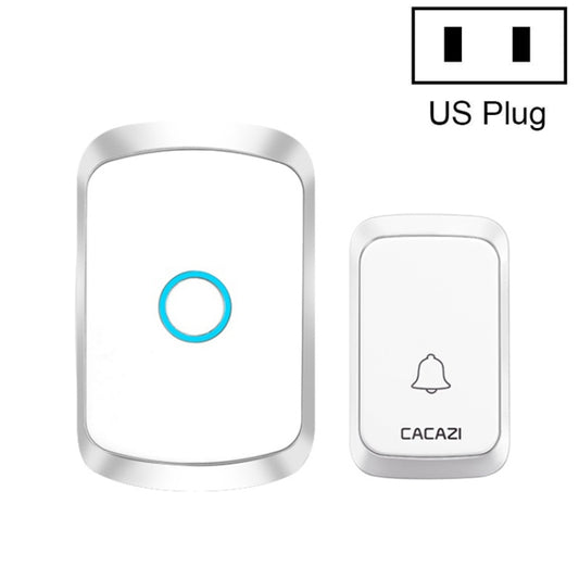 CACAZI A50 1 For 1 Wireless Music Doorbell without Battery, Plug:US Plug(White) - Wireless Doorbell by CACAZI | Online Shopping South Africa | PMC Jewellery
