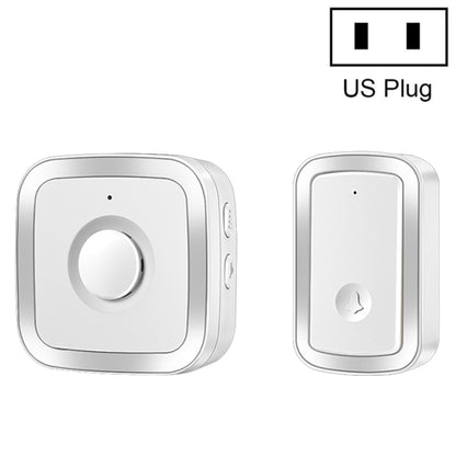 CACAZI A58 1 For 1 Smart Wireless Doorbell without Battery, Plug:US Plug(Silver) - Wireless Doorbell by CACAZI | Online Shopping South Africa | PMC Jewellery | Buy Now Pay Later Mobicred