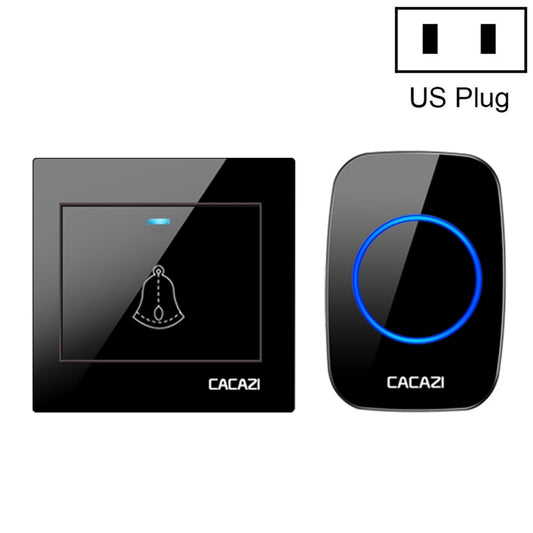 CACAZI H10 1 For 1 Wireless Smart Doorbell without Battery, Plug:US Plug(Black) - Wireless Doorbell by CACAZI | Online Shopping South Africa | PMC Jewellery | Buy Now Pay Later Mobicred