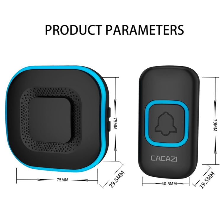 CACAZI V028F Wireless Music Doorbell without Battery, Plug:EU Plug(White) - Wireless Doorbell by CACAZI | Online Shopping South Africa | PMC TechLife | Buy Now Pay Later Mobicred