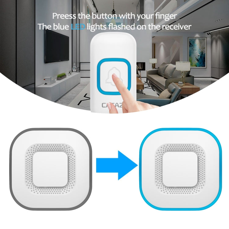 CACAZI V028F Wireless Music Doorbell without Battery, Plug:EU Plug(White) - Wireless Doorbell by CACAZI | Online Shopping South Africa | PMC TechLife | Buy Now Pay Later Mobicred