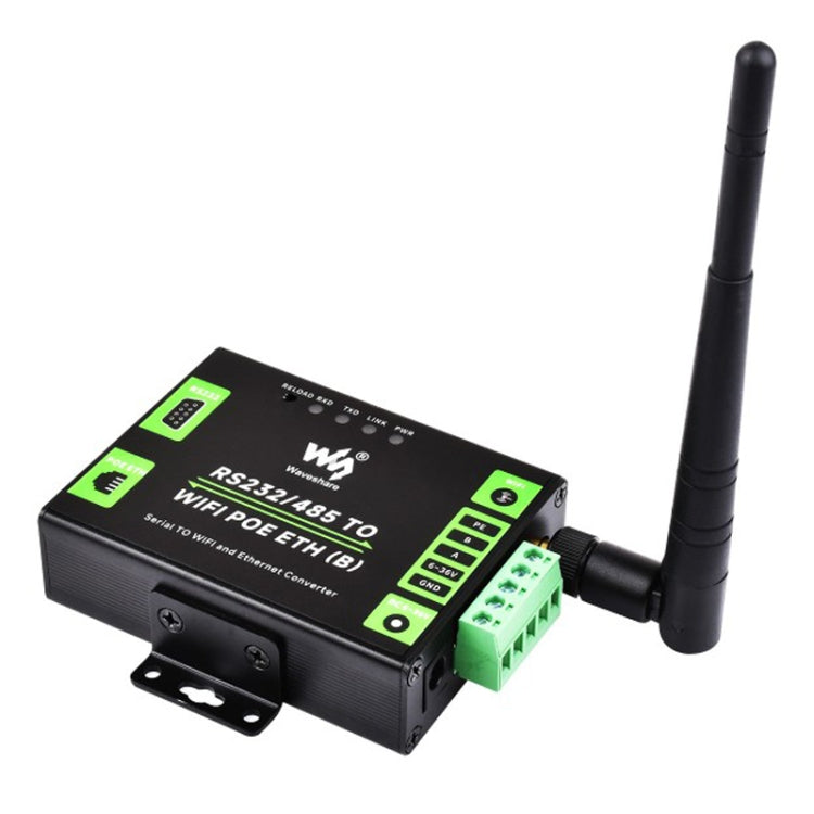 Waveshare Industrial Grade Serial Server RS232/485 to WiFi / Ethernet RJ45 Network Port with POE Support - free shipping - PMC TechLife - Order now!