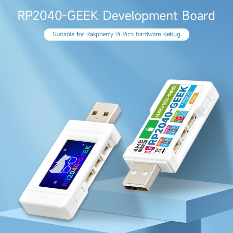 Waveshare 25394 RP2040-GEEK Development Board, Based On RP2040 Microcontroller, With 1.14inch 65K Color LCD - Modules Expansions Accessories by Waveshare | Online Shopping South Africa | PMC TechLife | Buy Now Pay Later Mobicred