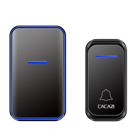 CACAZI Home Smart Digital Wireless Doorbell Remote Electronic Doorbell Elderly Pager, Style: EU Plug(Black) - Wireless Doorbell by CACAZI | Online Shopping South Africa | PMC Jewellery