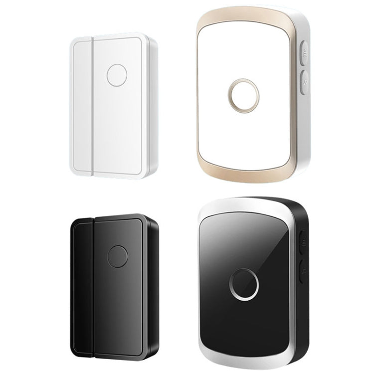 CACAZI M20 1 For 3 Split Type Door Opening Sensor Reminder Smart Wireless Doorbell Alarm, Style: EU Plug(Gold) - Wireless Doorbell by CACAZI | Online Shopping South Africa | PMC Jewellery