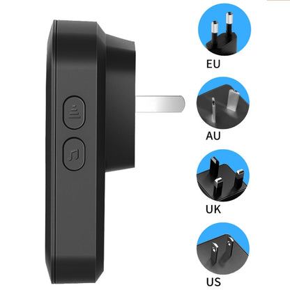 CACAZI M20 1 For 3 Split Type Door Opening Sensor Reminder Smart Wireless Doorbell Alarm, Style: EU Plug(Gold) - Wireless Doorbell by CACAZI | Online Shopping South Africa | PMC Jewellery