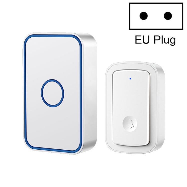 CACAZI A19 1 For 1 Wireless Music Doorbell without Battery, Plug:EU Plug(White) - Wireless Doorbell by CACAZI | Online Shopping South Africa | PMC Jewellery