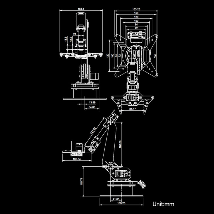 Waveshare High-Torque Serial Bus Servo, Desktop Robotic Arm Kit, Based On ESP32, 5-DOF, Plug:UK Plug - free shipping - PMC Jewellery - Order now!
