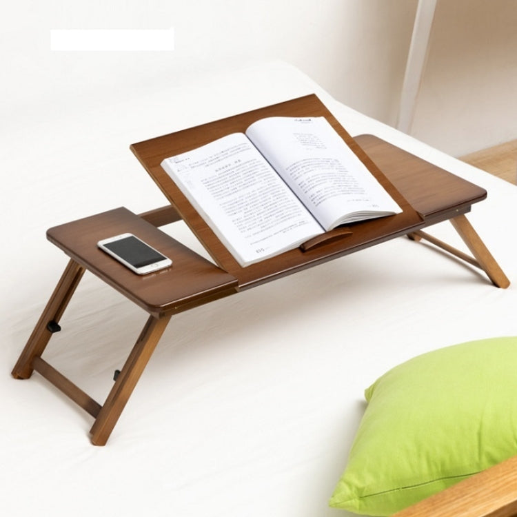 741ZDDNZ Bed Use Folding Height Adjustable Laptop Desk Dormitory Study Desk, Specification: Classic Tea Color 88cm Thick Bamboo - Laptop Stand by PMC Jewellery | Online Shopping South Africa | PMC Jewellery | Buy Now Pay Later Mobicred