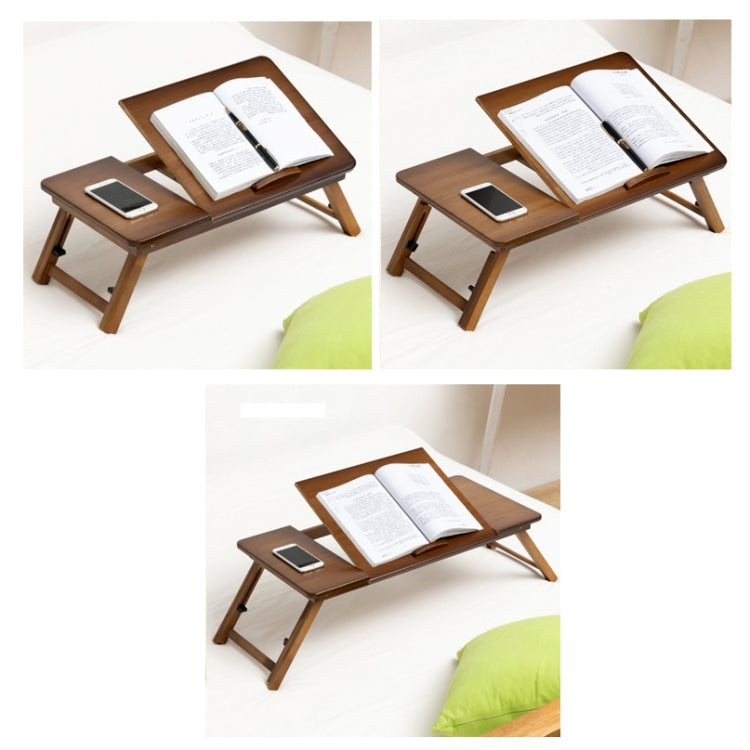 741ZDDNZ Bed Use Folding Height Adjustable Laptop Desk Dormitory Study Desk, Specification: Classic Tea Color 88cm Thick Bamboo - Laptop Stand by PMC Jewellery | Online Shopping South Africa | PMC Jewellery | Buy Now Pay Later Mobicred