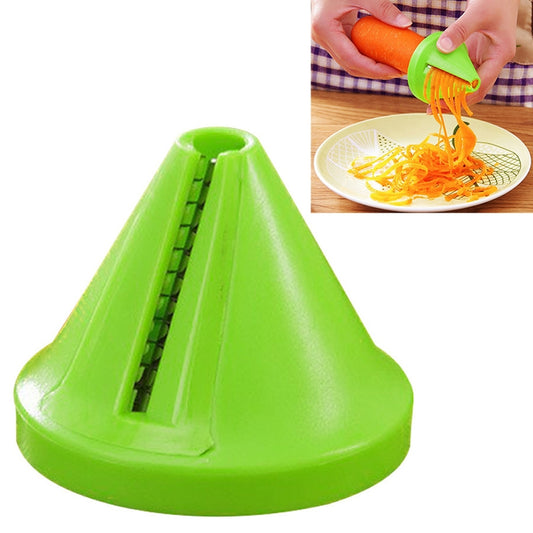 Kitchen Funnel Model Spiral Slicer Vegetable Shred Carrot Cutter(Green) - Cutter & Peeler by PMC Jewellery | Online Shopping South Africa | PMC Jewellery | Buy Now Pay Later Mobicred