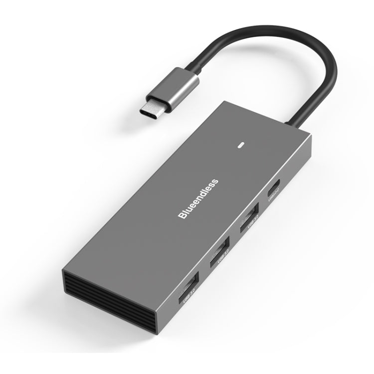 Blueendless 4K60Hz + Data Port Type-C Docking Station USB3.0 Splitter, Spec: 6-in-1 Gray - free shipping - PMC Jewellery - Order now!