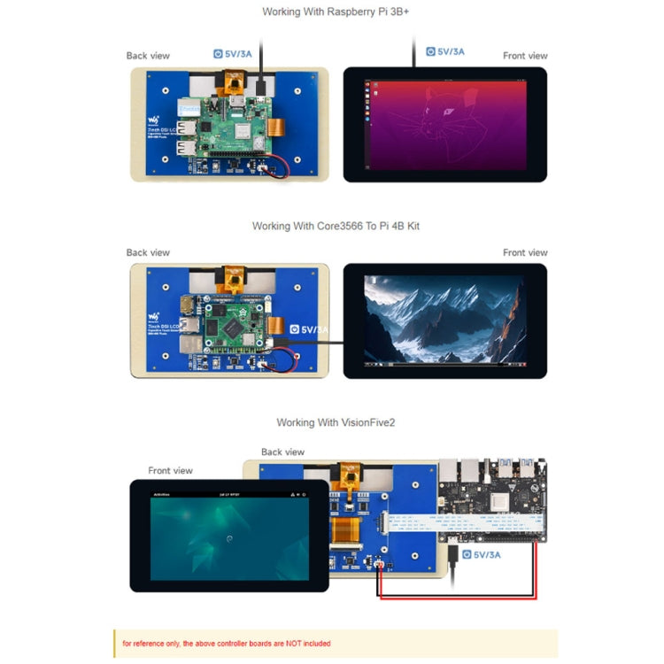 Waveshare 7 inch 800��480 IPS Capacitive Touch Display, DSI Interface, 5-Point Touch with Case - free shipping - PMC TechLife - Order now!