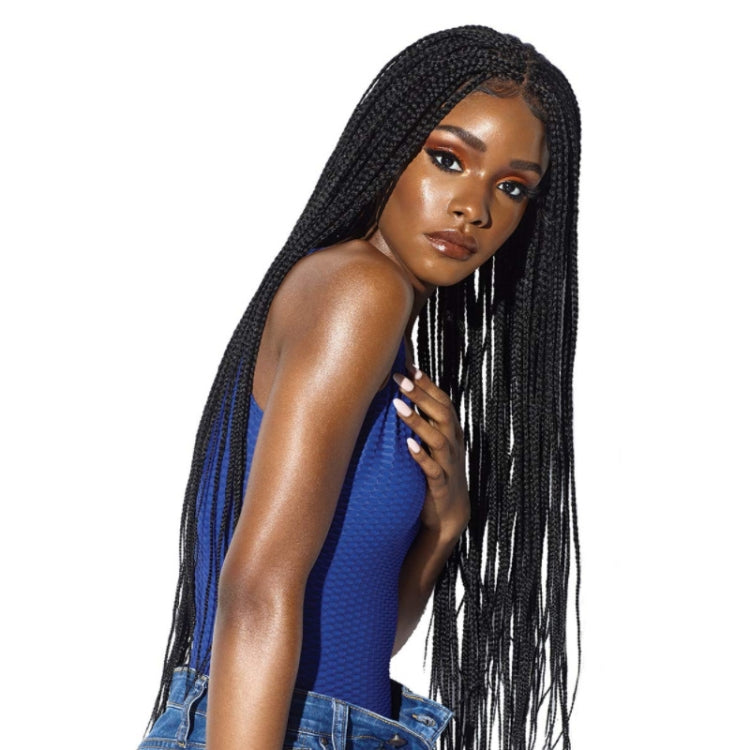 B1104 Long Hair Stretch Mesh Chemical Fiber Headgear Braid Wig(Black) - free shipping - PMC TechLife - Order now!