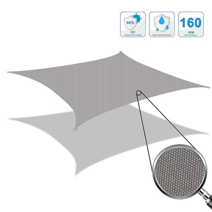 Outdoor Garden Sunshade Sail Waterproof Anti-UV Canopy, Size: 6m x 6m(Beige) - Tents & Accessories by PMC Jewellery | Online Shopping South Africa | PMC Jewellery