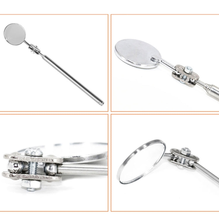 Car Repair Detection Mirror Universal Folding Telescopic Mirror Welding Chassis Inspection Mirror, Model: Silver 50mm - Inspection Tools by PMC TechLife | Online Shopping South Africa | PMC TechLife | Buy Now Pay Later Mobicred