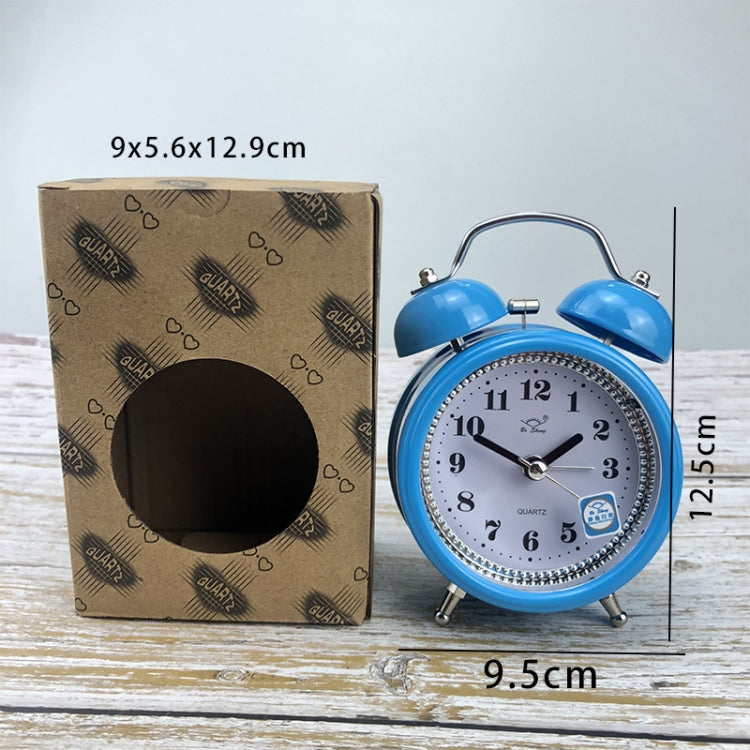 3 Inch Metal Bell Alarm Clock With Night Light Student Bedside Fashion Clock(Blue) - Alarm Clocks by PMc TechLife | Online Shopping South Africa | PMc TechLife | Buy Now Pay Later Mobicred
