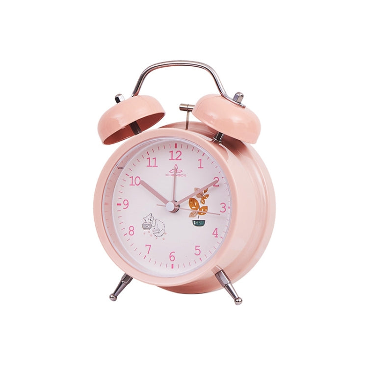Student Cute Style Bell Alarm Clock Bedside Mute Clock With Light Specification��� Y34 3 Inch (Pink) - Alarm Clocks by PMc TechLife | Online Shopping South Africa | PMc TechLife | Buy Now Pay Later Mobicred