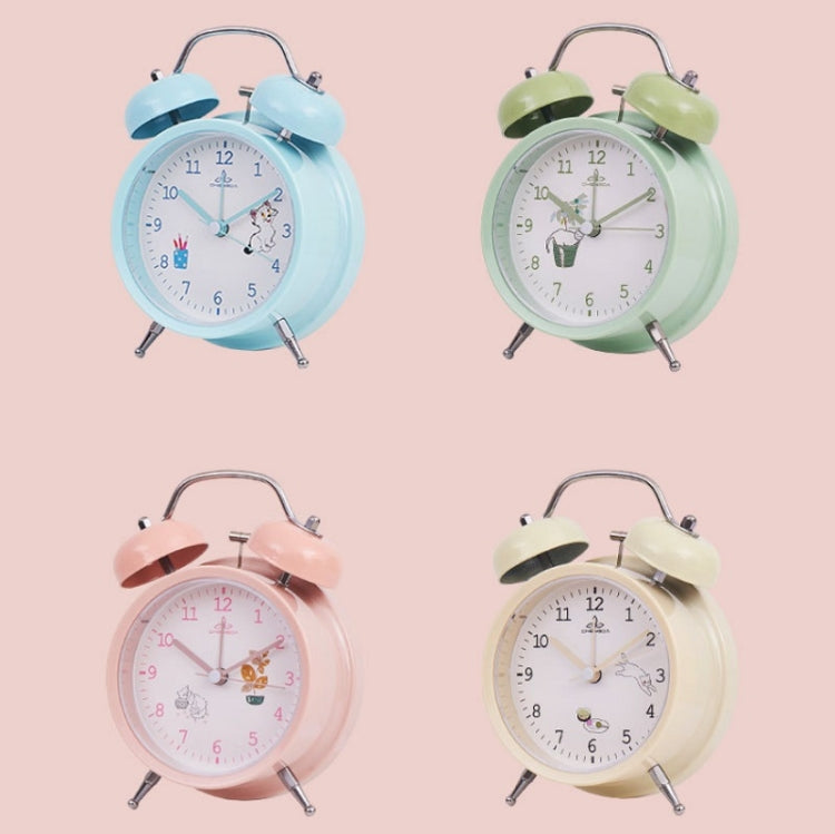Student Cute Style Bell Alarm Clock Bedside Mute Clock With Light Specification��� Y34 3 Inch (Pink) - Alarm Clocks by PMc TechLife | Online Shopping South Africa | PMc TechLife | Buy Now Pay Later Mobicred