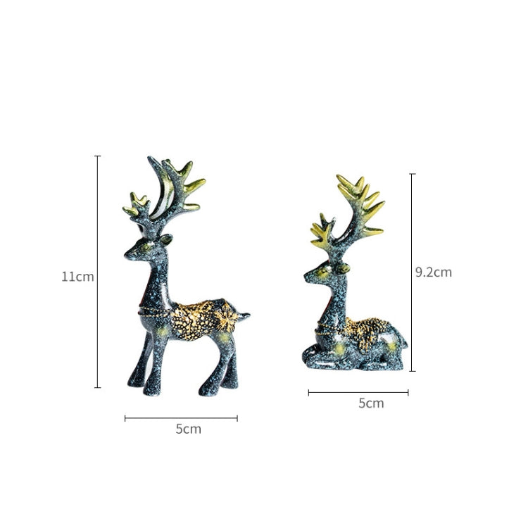 2 Pairs R-8820 Car Ornaments Car Home Safe Deer Decorations(Silver) - Ornaments by PMC TechLife | Online Shopping South Africa | PMC TechLife | Buy Now Pay Later Mobicred