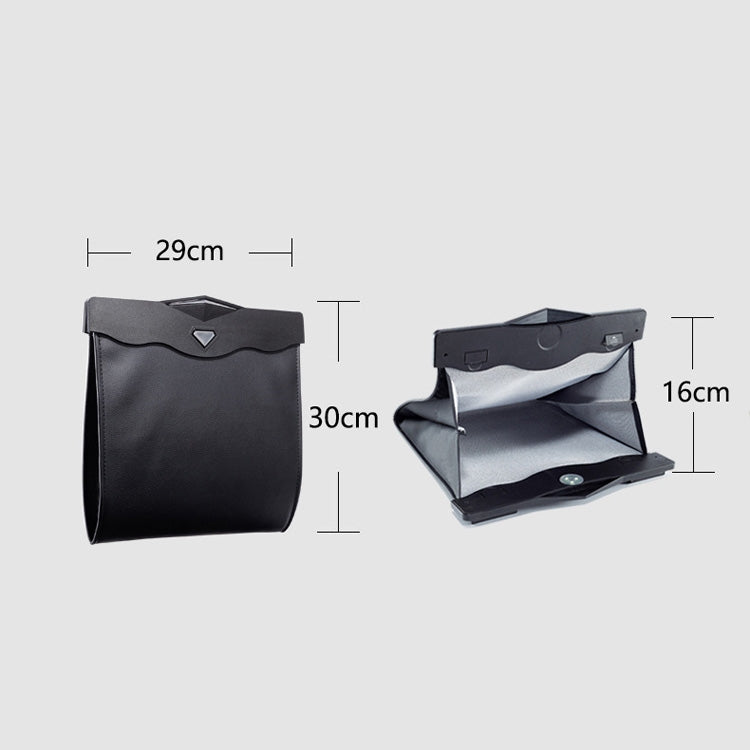 Car Trash Can Car Chair Back Hanging Storage Box Hidden Folding Storage Bag With LED Light(Black) - Stowing Tidying by PMC Jewellery | Online Shopping South Africa | PMC Jewellery | Buy Now Pay Later Mobicred