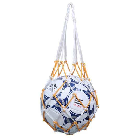 Bold Solid Mesh Ball Storage Bag(Yellow White) - Others by PMC Jewellery | Online Shopping South Africa | PMC Jewellery | Buy Now Pay Later Mobicred