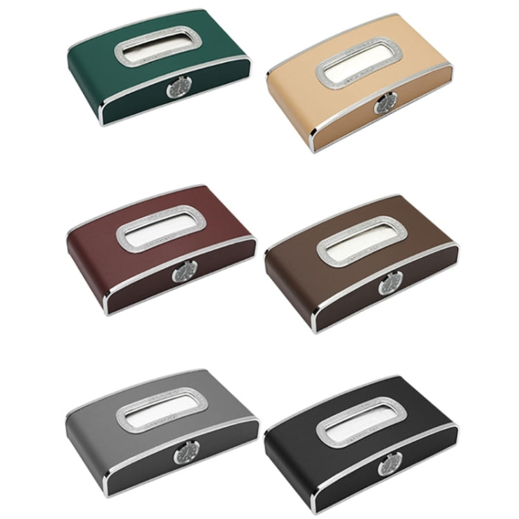Car Clock Tissue Box Multi-Function Vehicle Instrument Table Paper Towel Box, Style: Clock+Parking Card (Black) - Tissue Boxes by PMC TechLife | Online Shopping South Africa | PMC TechLife | Buy Now Pay Later Mobicred
