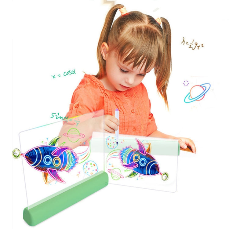 3D Painting Fluorescent Plate LED Shining Puzzle Children Graffiti Panel Handwritten Message Board(White) -  by PMC Jewellery | Online Shopping South Africa | PMC Jewellery | Buy Now Pay Later Mobicred