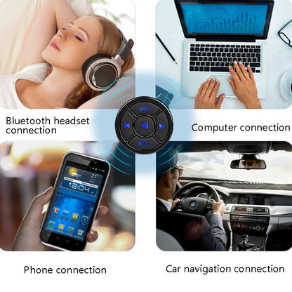 Car Mobile Phone Remote Control Bluetooth Wireless Multimedia Button Remote Control Music Playback Selfie, Colour: Silver With Buckle - Bluetooth Car Kits by PMC Jewellery | Online Shopping South Africa | PMC Jewellery | Buy Now Pay Later Mobicred