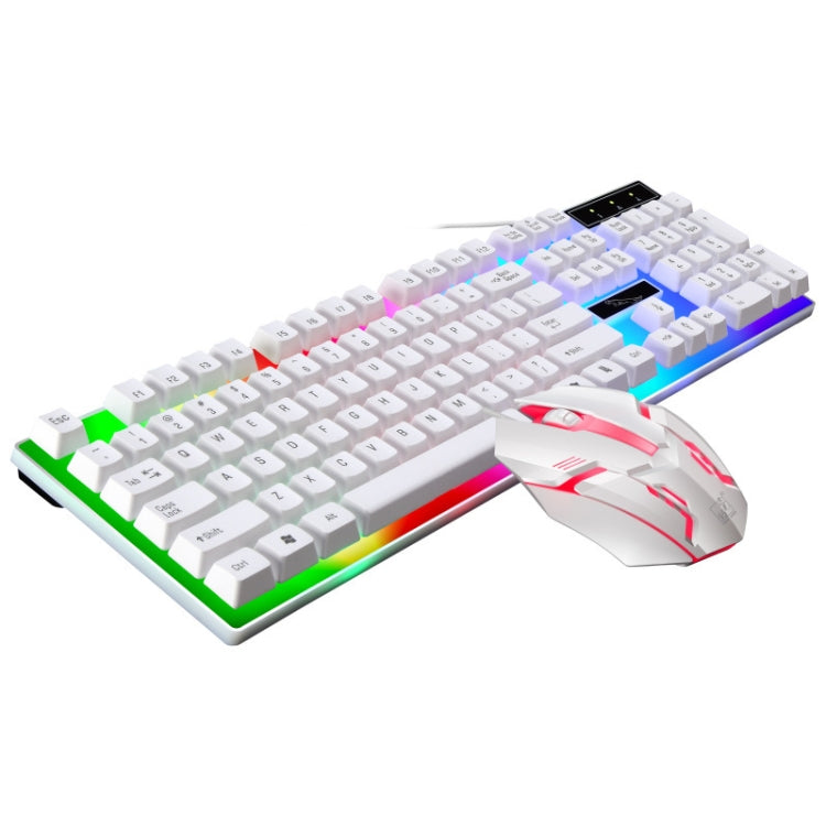 ZGB G21B Colorful Glow USB Wired Keyboard Mouse Set(White) - Wired Keyboard by ZGB | Online Shopping South Africa | PMC Jewellery | Buy Now Pay Later Mobicred