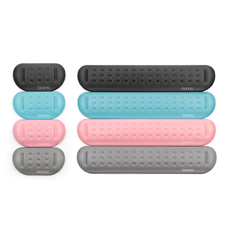 Baona Silicone Memory Cotton Wrist Pad Massage Hole Keyboard Mouse Pad, Style: Large Keyboard Rest (Black) - Mouse Pads by Baona | Online Shopping South Africa | PMC TechLife | Buy Now Pay Later Mobicred