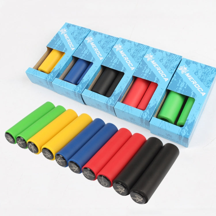 MEROCA Mountain Bike Grip Cover Shock Absorbic Silicone Handlebar Sponge Cover(Green) - Bicycle Grips by PMc TechLife | Online Shopping South Africa | PMc TechLife | Buy Now Pay Later Mobicred